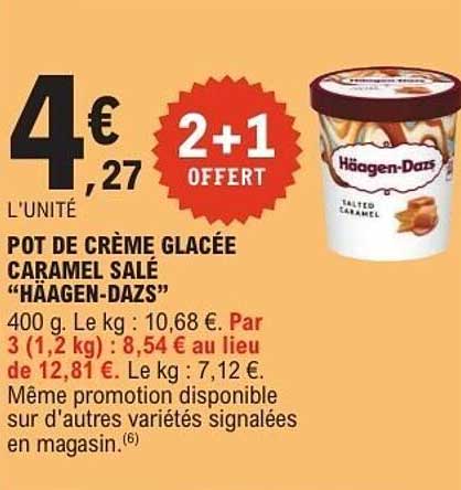 Pot de crème glacée caramel salé "Häagen-Dazs"