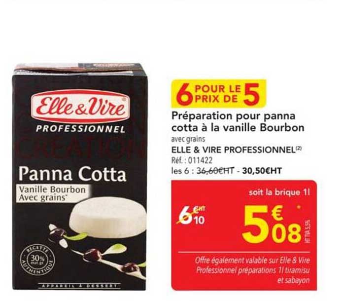 Préparation pour panna cotta à la vanille Bourbon