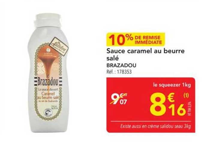 Sauce caramel au beurre salé BRAZADOU