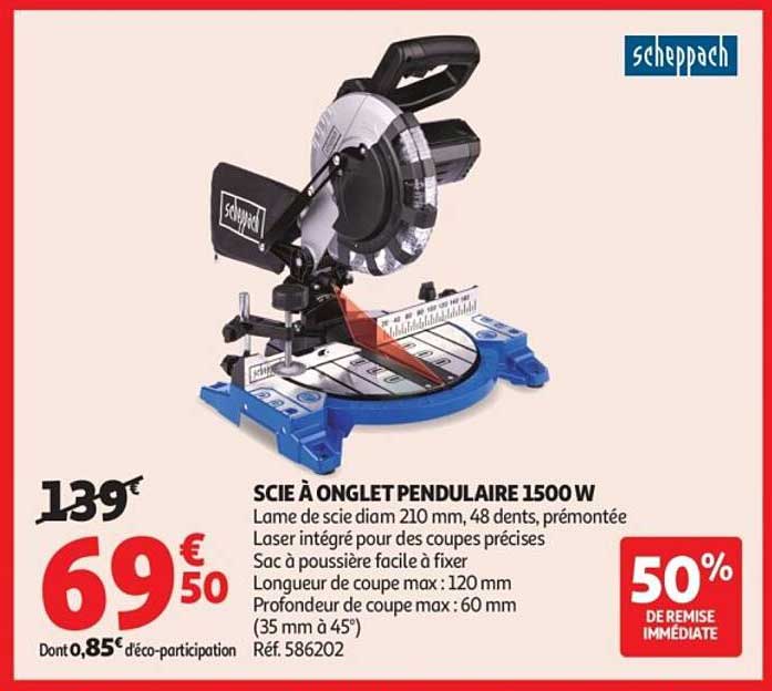 SCIE À ONGLET PENDULAIRE 1500 W