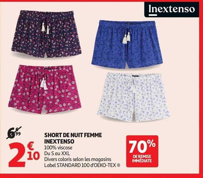 SHORT DE NUIT FEMME INEXTENSO