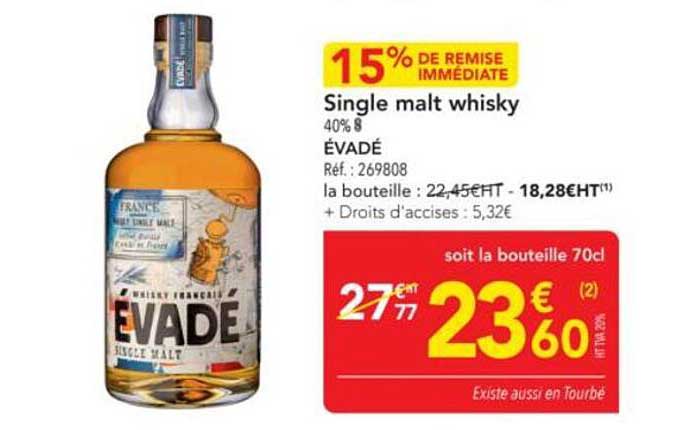 Single malt whisky ÉVADÉ