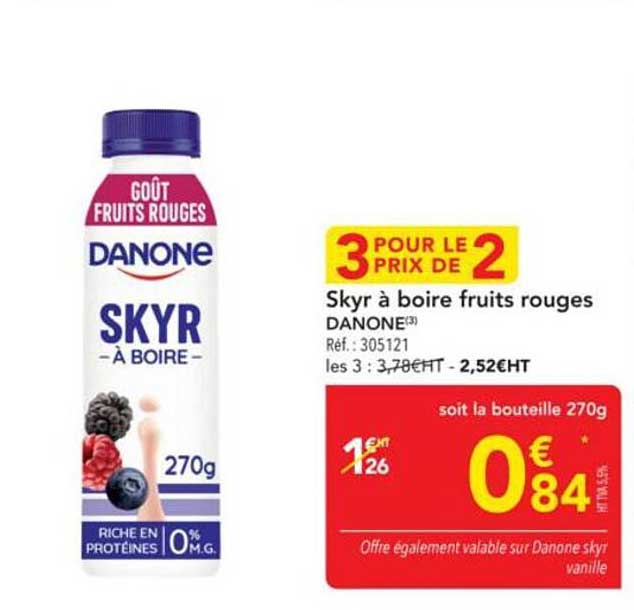 Skyr à boire fruits rouges DANONE