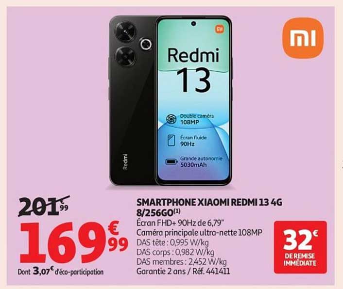 SMARTPHONE XIAOMI REDMI 13 4G 8/256GO