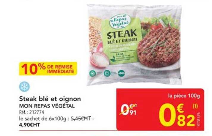 Steak blé et oignon