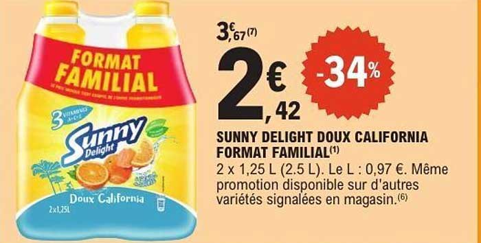 SUNNY DELIGHT DOUX CALIFORNIA FORMAT FAMILIAL