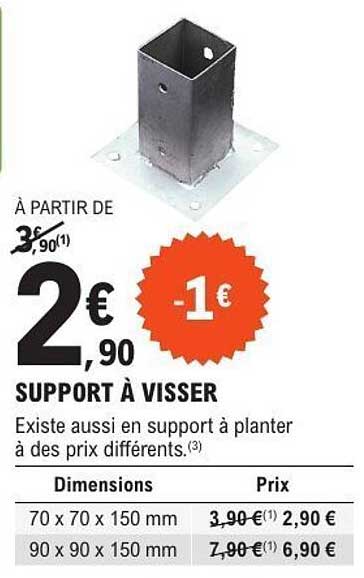 SUPPORT À VISSER