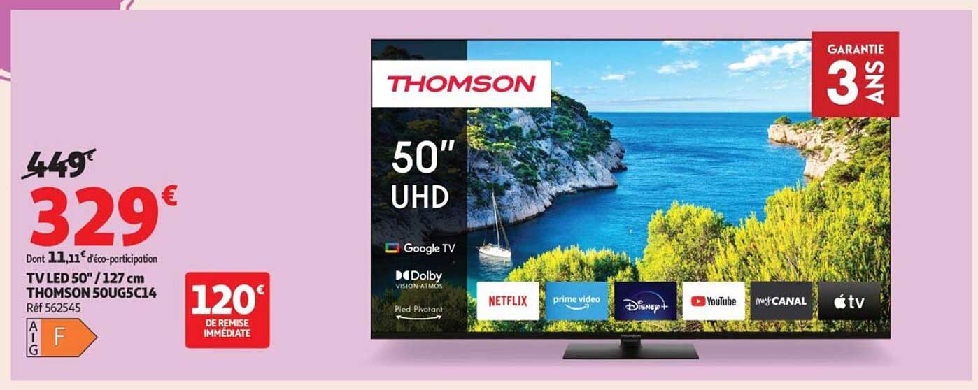 TV LED 50" / 127 cm THOMSON 50UG5C14