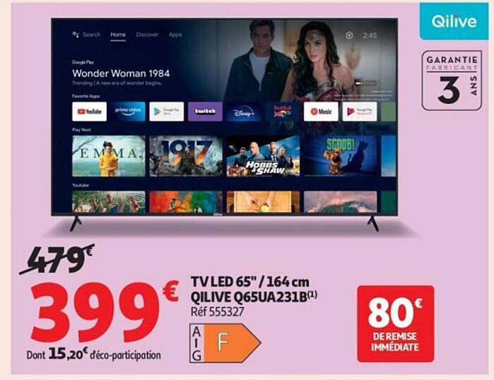 TV LED 65" / 164 cm QILIVE Q65UA231B