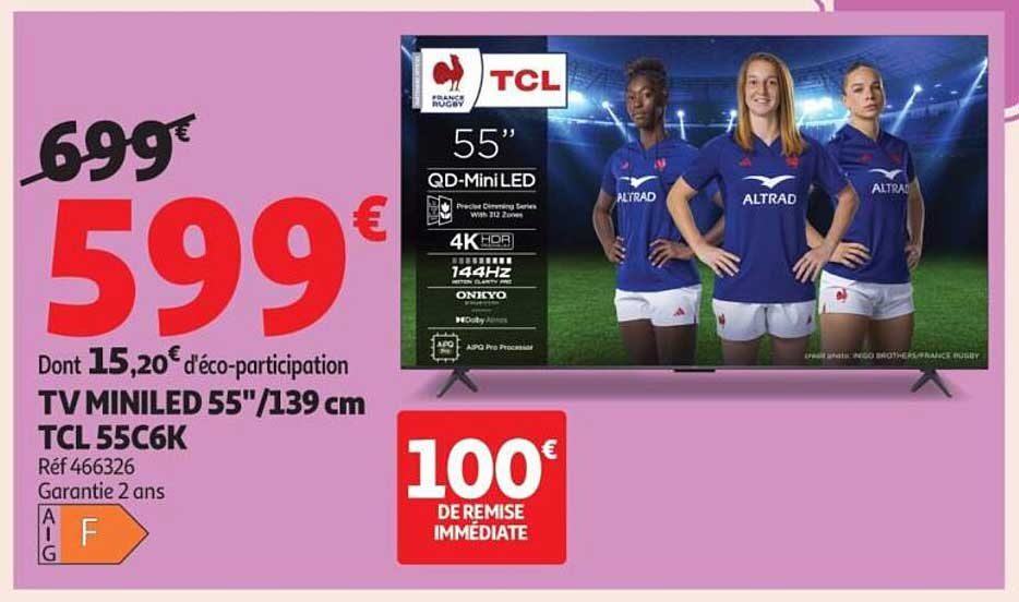 TV MINILED 55"/139 cm TCL 55C6K