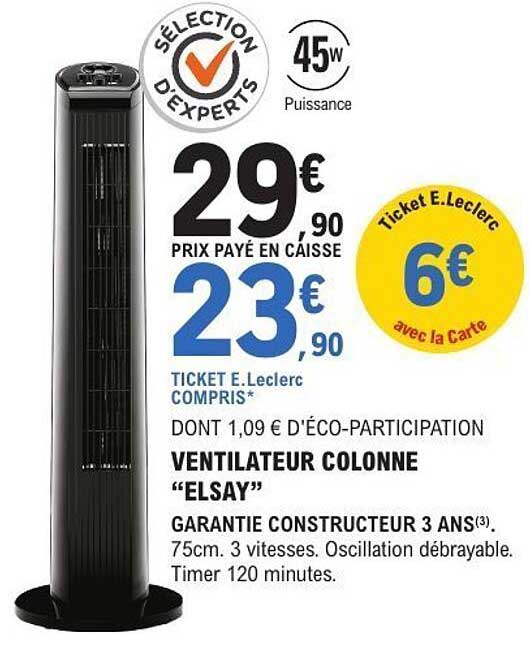 VENTILATEUR COLONNE "ELSAY"