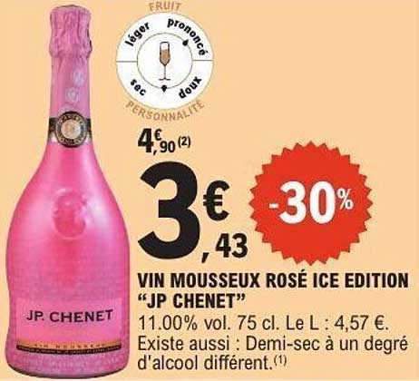 VIN MOUSSEUX ROSÉ ICE EDITION “JP CHENET”