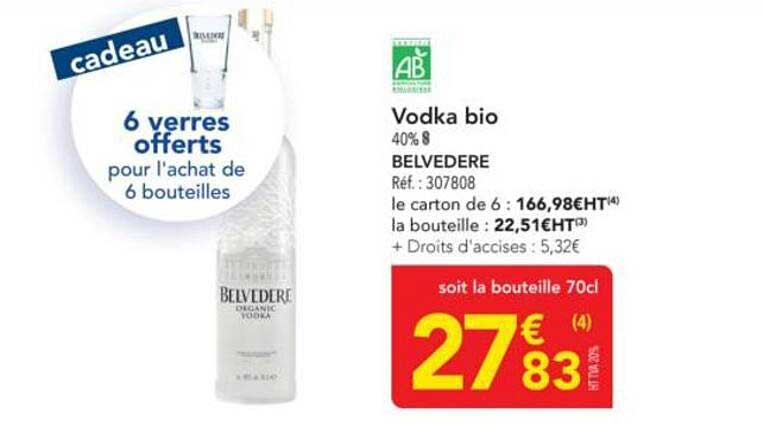 Vodka bio 40% 8 BELVEDERE