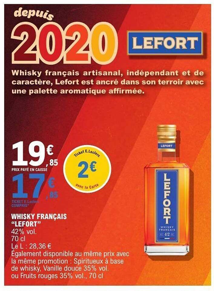 WHISKY FRANÇAIS "LEFORT"