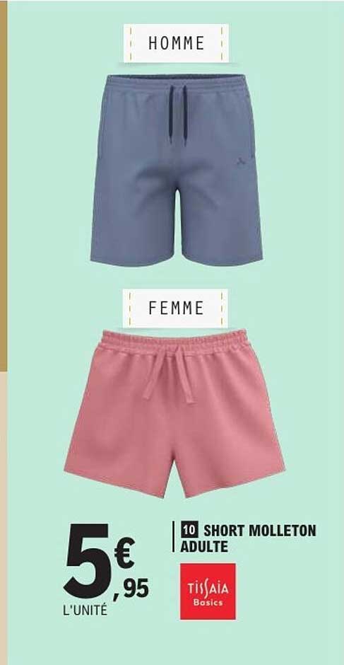 10 SHORT MOLLETON ADULTE