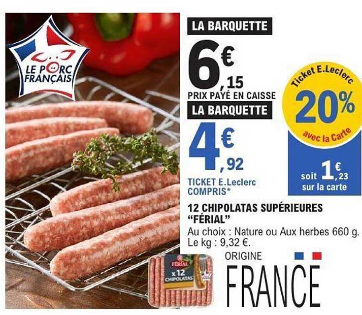 12 CHIPOLATAS SUPÉRIEURES “FÉRIAL”