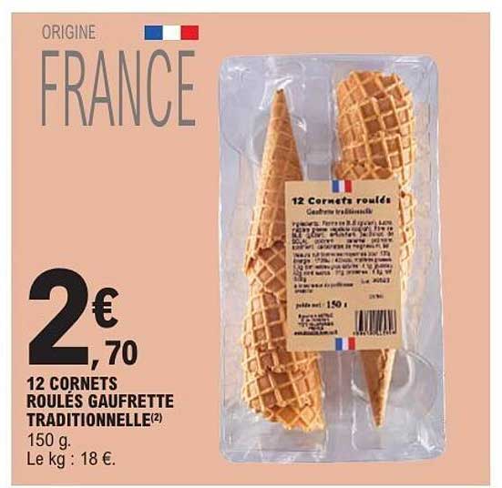 12 CORNETS ROULÉS GAUFRETTE TRADITIONNELLE(2)