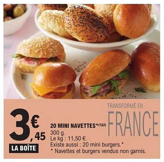 20 MINI NAVETTES*(1)(2)