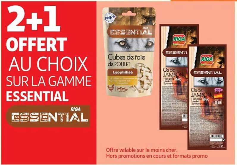 2+1 OFFERT AU CHOIX SUR LA GAMME ESSENTIAL