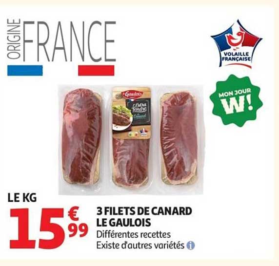 3 FILETS DE CANARD LE GAULOIS