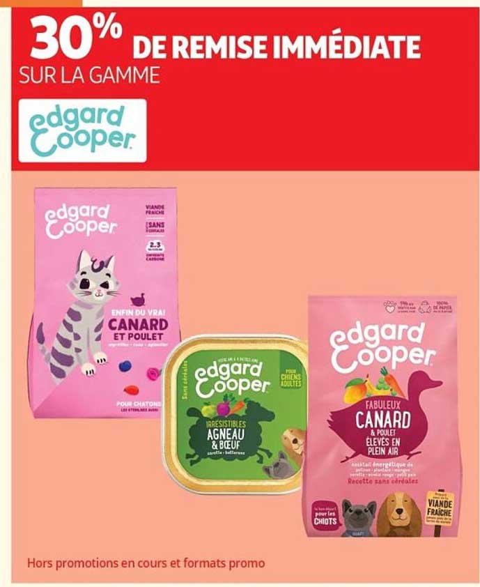 30% DE REMISE IMMÉDIATE SUR LA GAMME edgard cooper