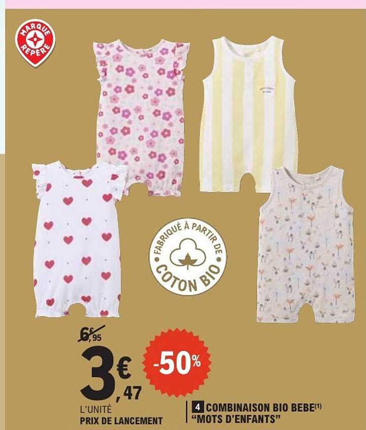 4 COMBINAISON BIO BEBE(1) “MOTS D'ENFANTS”