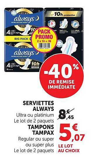 -40% DE REMISE IMMÉDIATE
