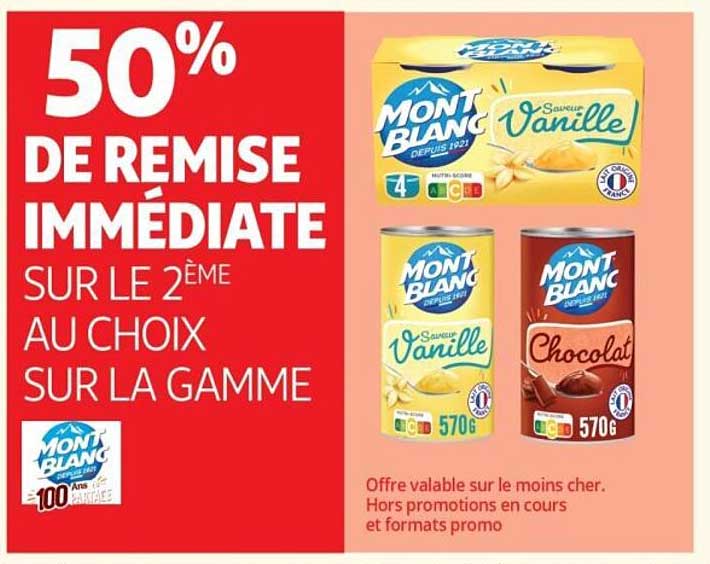 50% DE REMISE IMMÉDIATE SUR LE 2ÈME AU CHOIX SUR LA GAMME