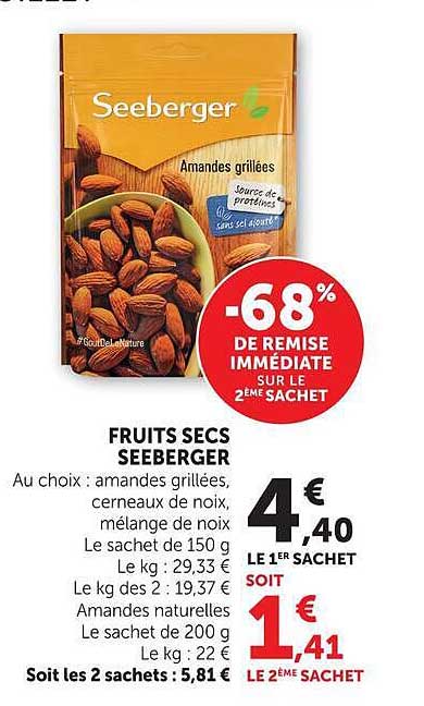 -68% DE REMISE IMMÉDIATE SUR LE 2EME SACHET