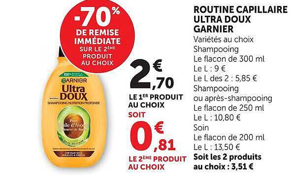 -70% DE REMISE IMMEDIATE SUR LE 2EME PRODUIT AU CHOIX
