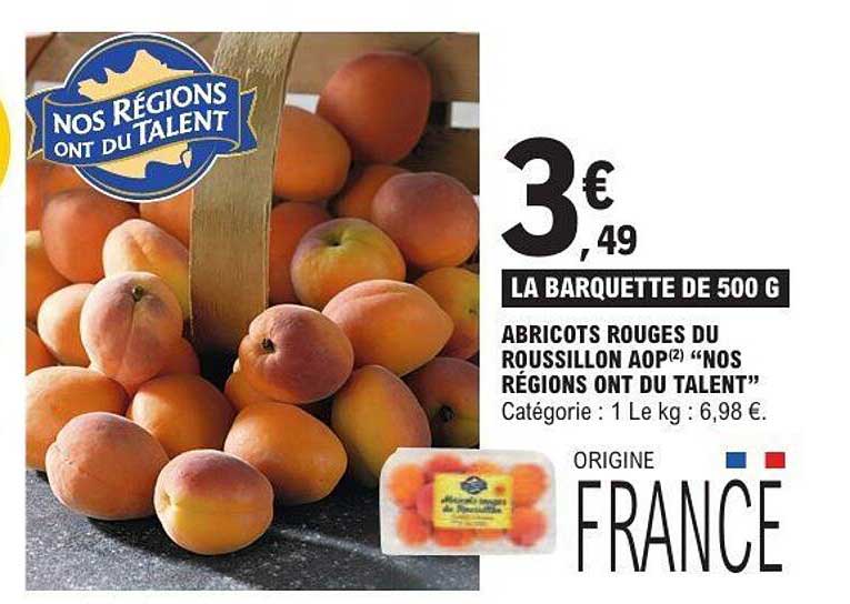 ABRICOTS ROUGES DU ROUSSILLON AOP “NOS RÉGIONS ONT DU TALENT”