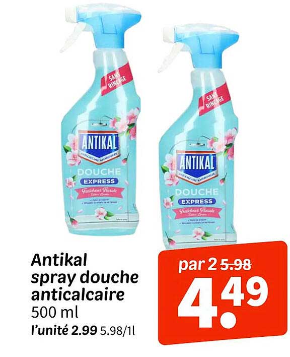 Antikal spray douche anticalcaire 500 ml