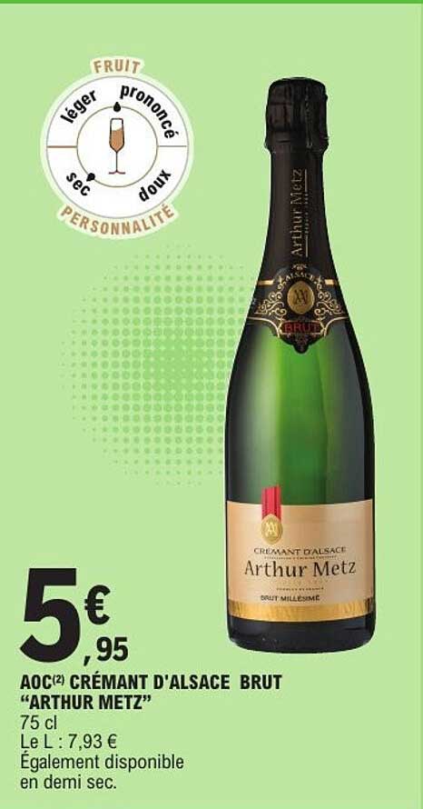 AOC(2) CRÉMANT D'ALSACE BRUT “ARTHUR METZ”