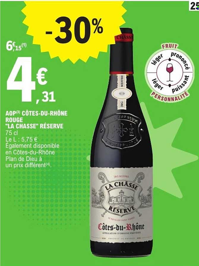 AOP CÔTES-DU-RHÔNE ROUGE "LA CHASSE" RÉSERVE