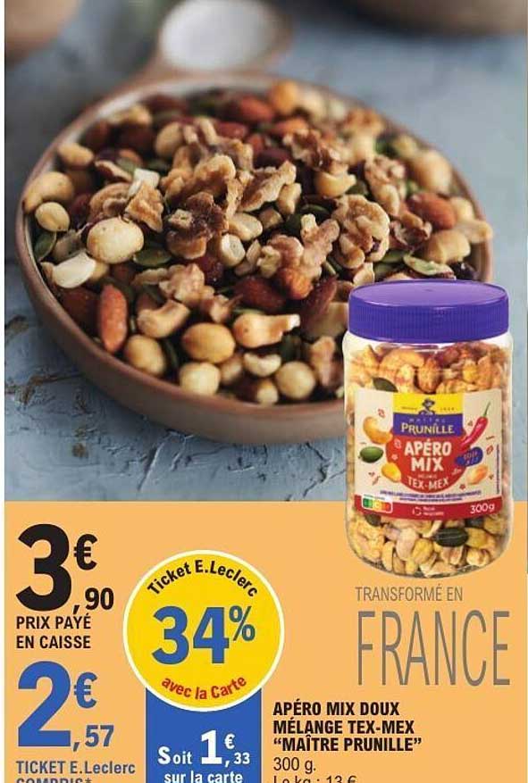 APÉRO MIX DOUX MÉLANGE TEX-MEX “MAÎTRE PRUNILLE”
