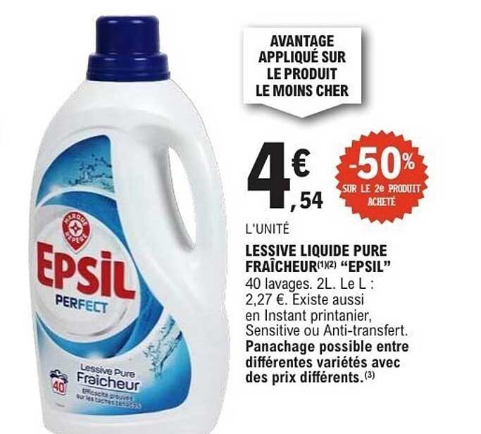 AVANTAGE APPLIQUÉ SUR LE PRODUIT LE MOINS CHER