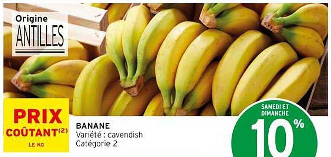 BANANE
Variété : cavendish
Catégorie 2