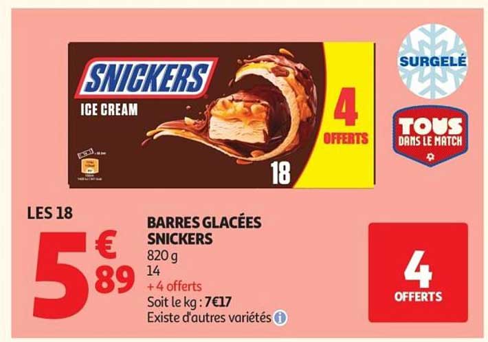 BARRES GLACÉES SNICKERS