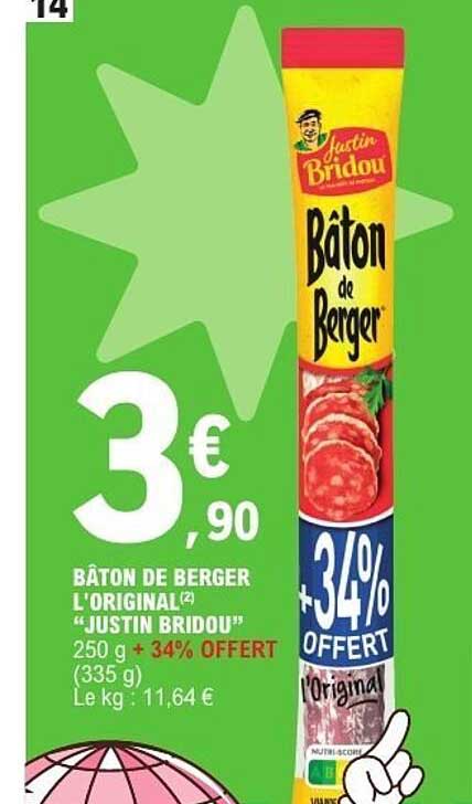 BÂTON DE BERGER L'ORIGINAL "JUSTIN BRIDOU"
