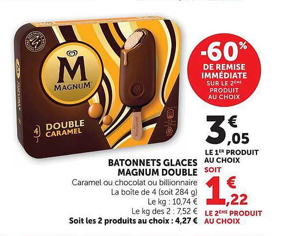 BATONNETS GLACES MAGNUM DOUBLE