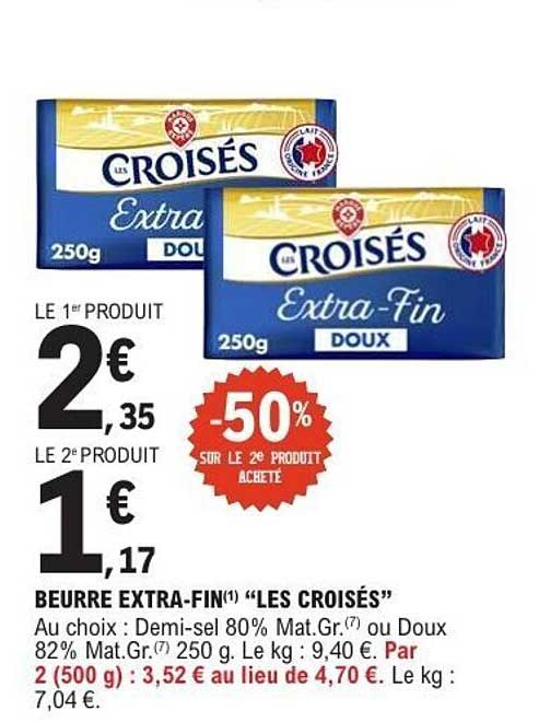 BEURRE EXTRA-FIN(1) "LES CROISÉS"