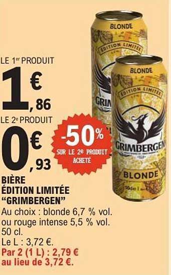 BIÈRE ÉDITION LIMITÉE "GRIMBERGEN"