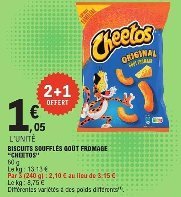 BISCUITS SOUFFLÉS GOÛT FROMAGE “CHEETOS”