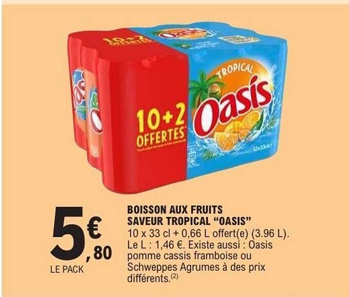 BOISSON AUX FRUITS SAVEUR TROPICAL “OASIS”