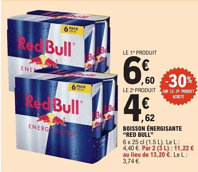 BOISSON ÉNERGISANTE “RED BULL”