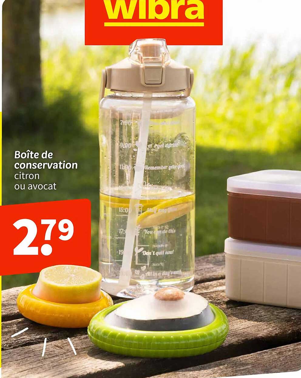 Boîte de conservation citron ou avocat