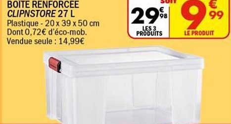 BOÎTE RENFORCÉE CLIPSTORE 2L