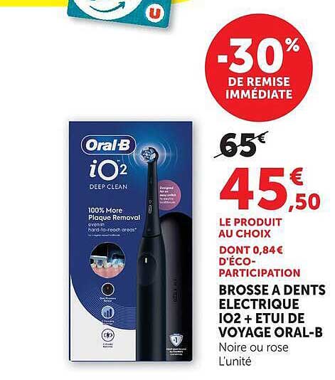 BROSSE A DENTS ELECTRIQUE IO2 + ETUI DE VOYAGE ORAL-B
