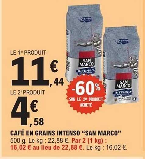 CAFÉ EN GRAINS INTENSO “SAN MARCO”