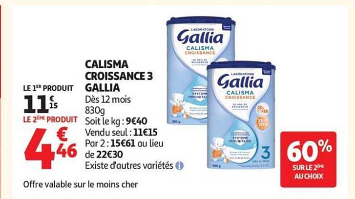 CALISMA CROISSANCE 3 GALLIA